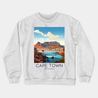 A Pop Art Travel Print of Cape Town - South Africa Crewneck Sweatshirt